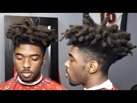 😱 FREEFORM TWIST/DREADS | HIGH FADE HAIRCUT TUTORIAL!