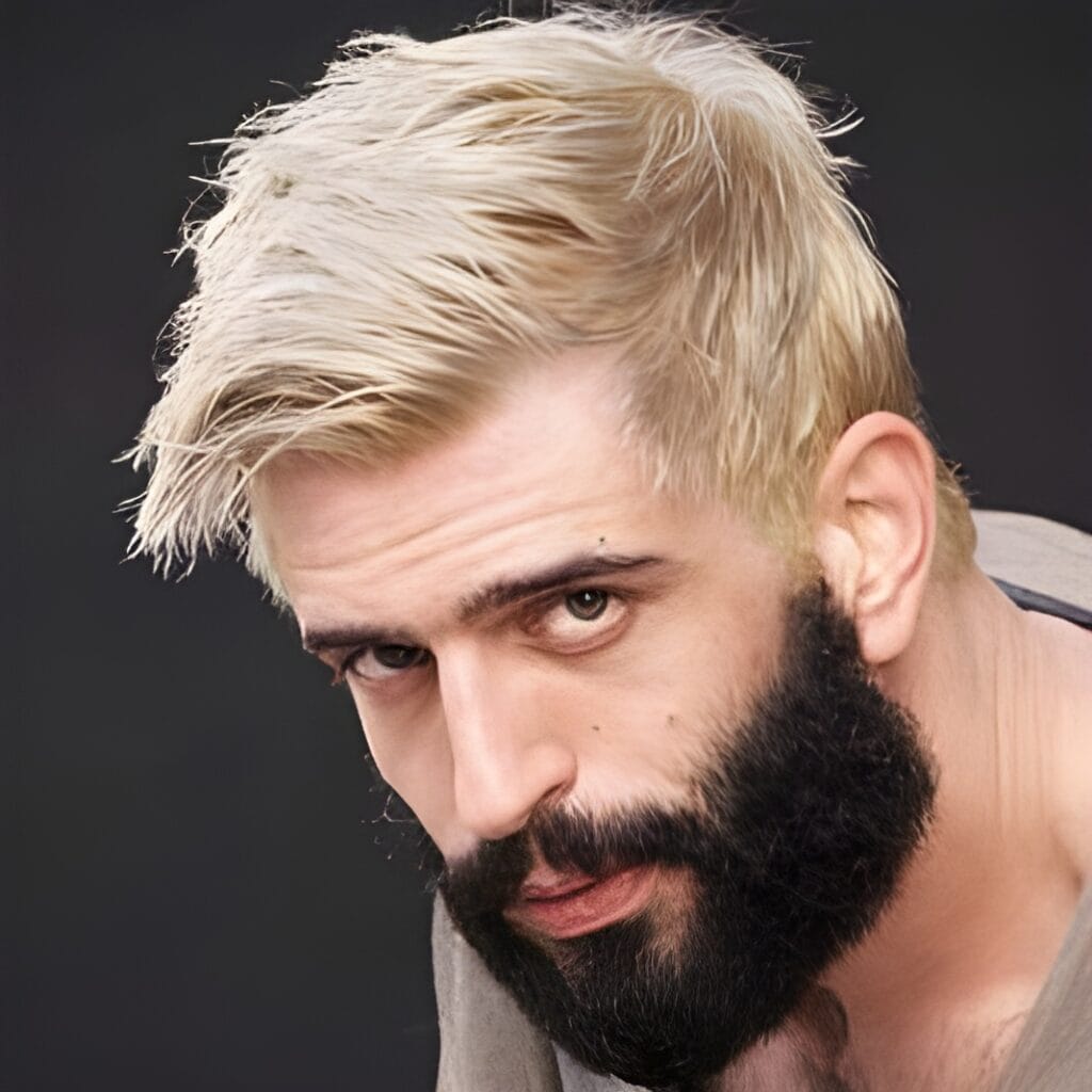 Dyed blonde Long Stubble