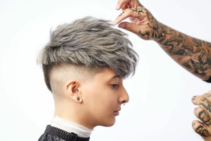 Faded Long Crew Cut