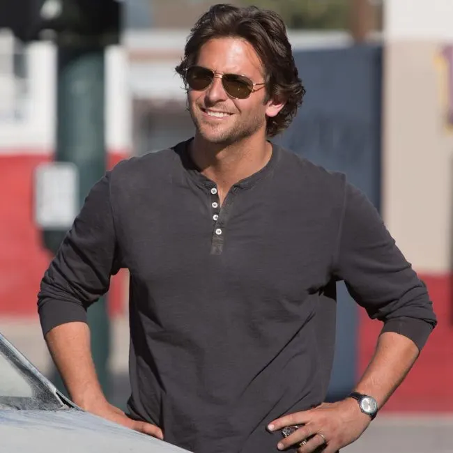 Bradley Cooper Layered Nape Length Locks