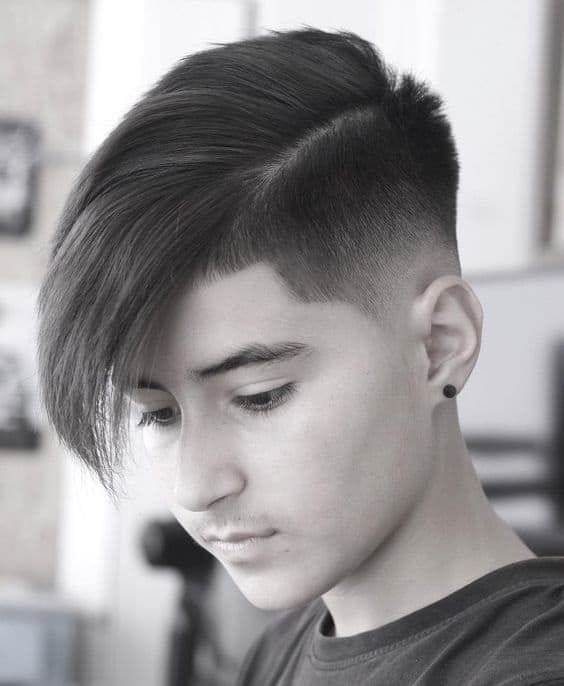 Side-Parted With Fringe