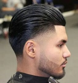 33 Slicked Back Haircut for a Sleek and Youthful Appearance 27 Taper Faded Sides Haircut