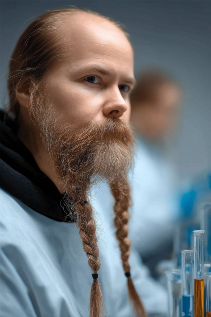 Braided Beard Style: 21 Badass Haircuts For Formidable Warriors 8 BEARD BRAID Braided Beard Style: 21 Badass Haircuts For Formidable Warriors