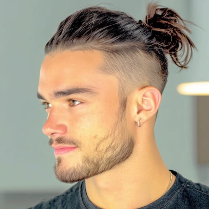 Elegant Hairstyles For Men With Big Foreheads 14 man Bun 24 Elegant Hairstyles For Men With Big Foreheads