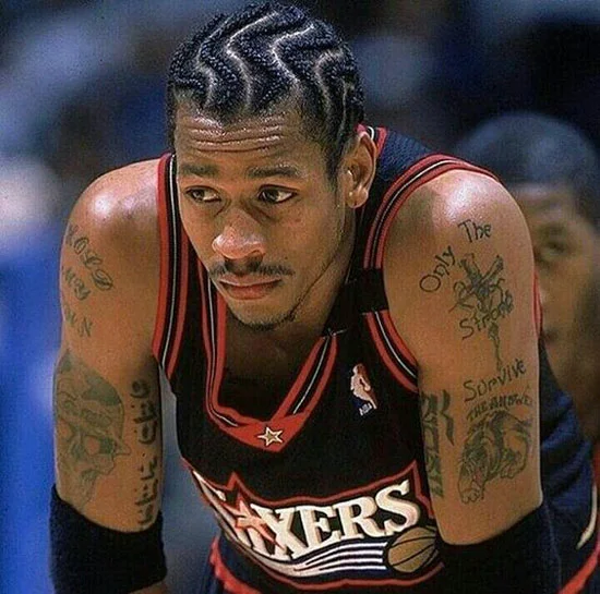 Iconic Allen Iverson Braids Style 16 Allen Iverson Braids Style with side part
