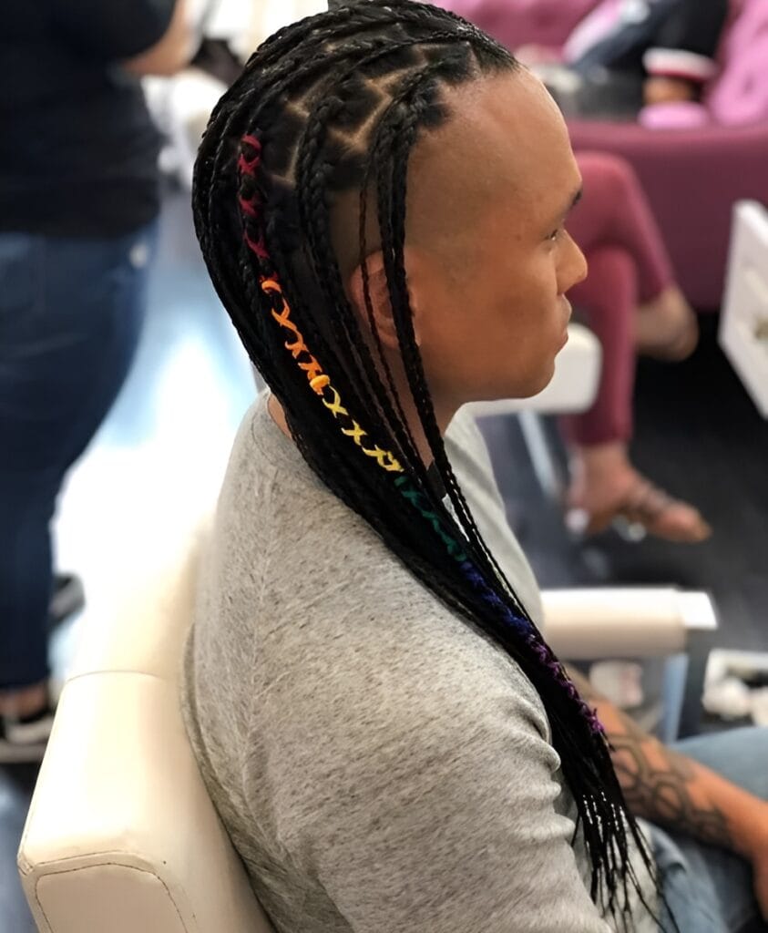 Unraveling the Charm: Box Braids For Men 11 Box Braids with Undercut