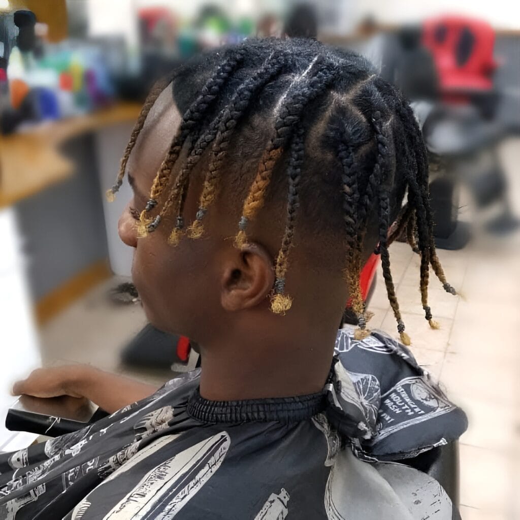Unraveling the Charm: Box Braids For Men 8 Box Braids with Fade