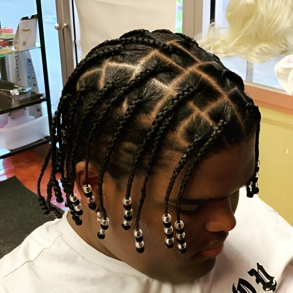 Unraveling the Charm: Box Braids For Men 9 Braids with Beads and Accessories
