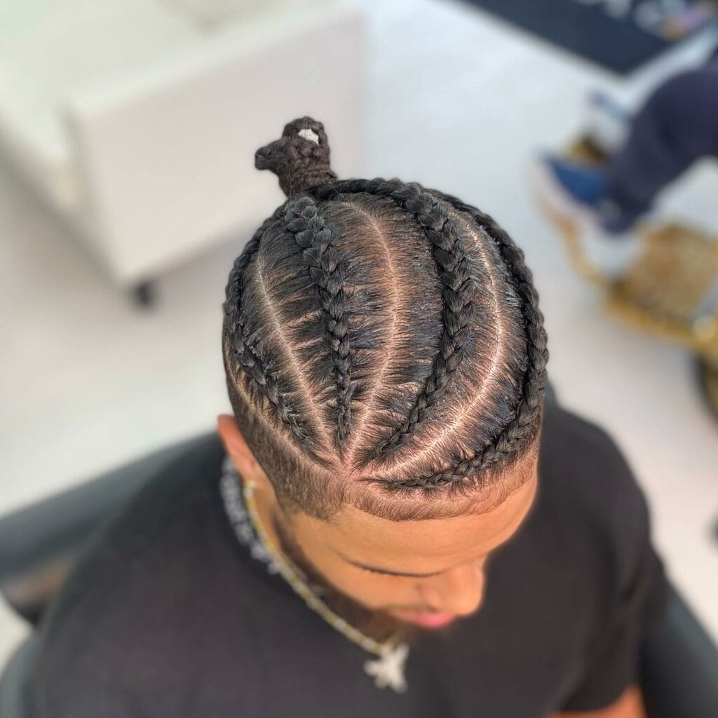 30 Trendy & Sophisticated Man Bun Braids Hairstyles of All Time 12 Man Bun Braid