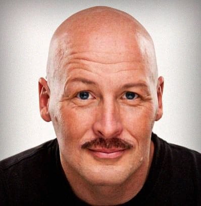 The Stylish Chevron Mustache with a Faded Hairstyle