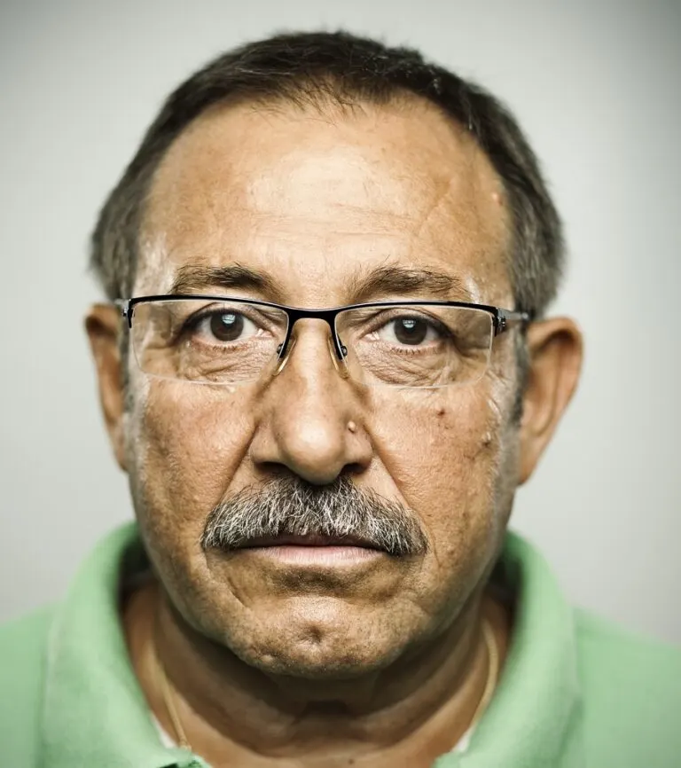 The Distinguished Grey Chevron Mustache