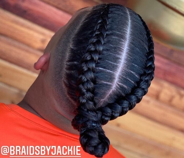 30 Trendy & Sophisticated Man Bun Braids Hairstyles of All Time 5 Man Bun Braid