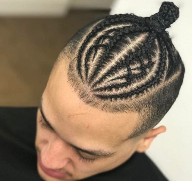 30 Trendy & Sophisticated Man Bun Braids Hairstyles of All Time 4 Man Bun Braid