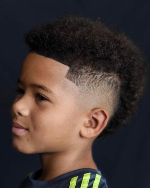 Kids Mohawk Haircuts: Fun, Edgy Styles for Your Little Rockstar 23 Hairline-Accentuated Kids Mohawk Haircuts