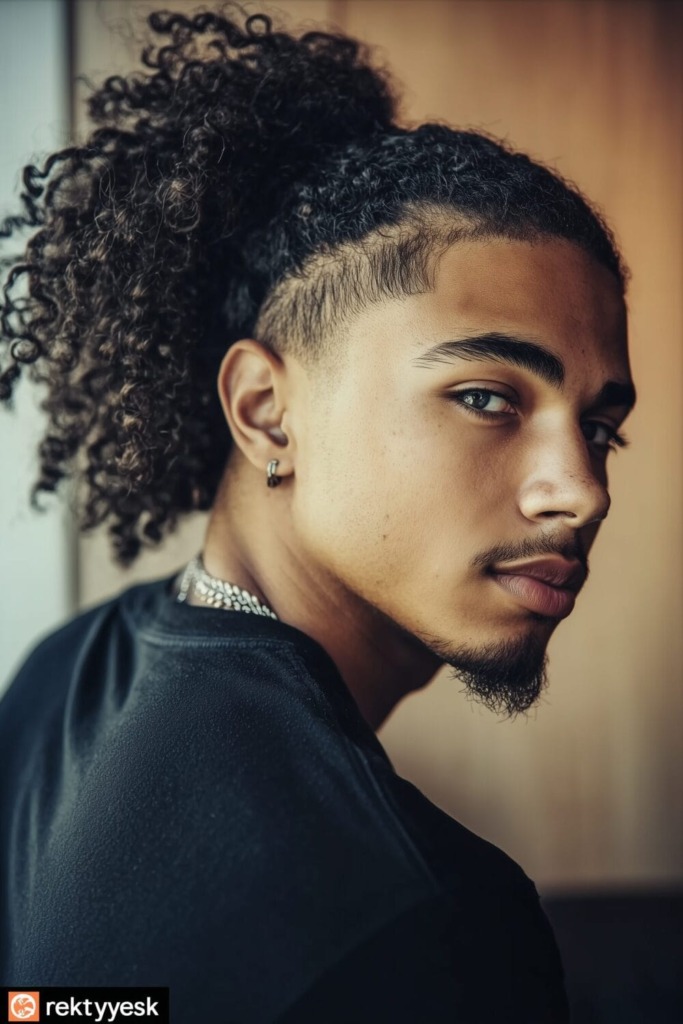 Short Fade Haircuts for Men: Elevate Your Style Game in No Time 23 Men Ponytail 26 Short Fade Haircuts for Men: Elevate Your Style Game in No Time