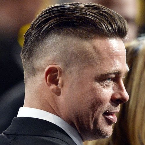 The Timeless Charm of Undercut Hairstyles for Men 54 Undercut of Brad Pitt