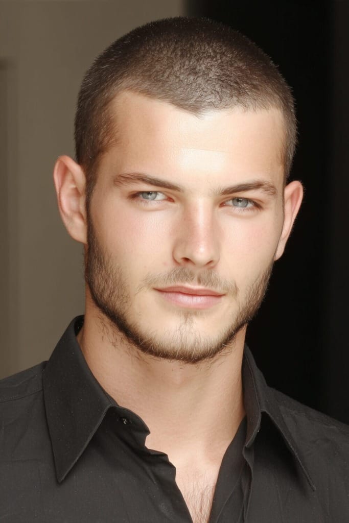 Buzz Cut No Guard: What to Expect Before You Shave 12 widows peak look 7 Buzz Cut No Guard: What to Expect Before You Shave