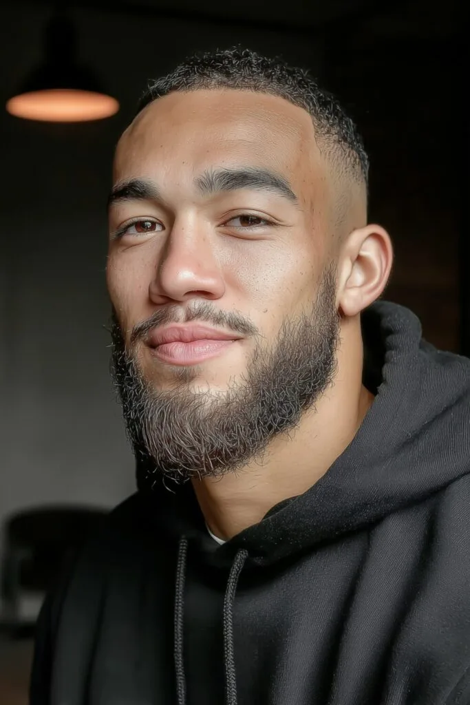 Beard for Your Oval Face Shape to Perfectly Frame Your Look 11 Buzz cut with Beard 2 Beard for Your Oval Face Shape to Perfectly Frame Your Look