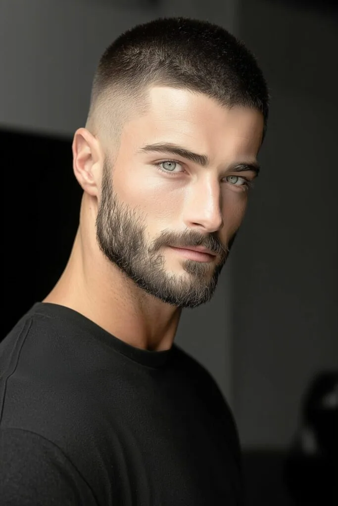 Beard for Your Oval Face Shape to Perfectly Frame Your Look 1 Buzz cut with Beard 4 Beard for Your Oval Face Shape to Perfectly Frame Your Look