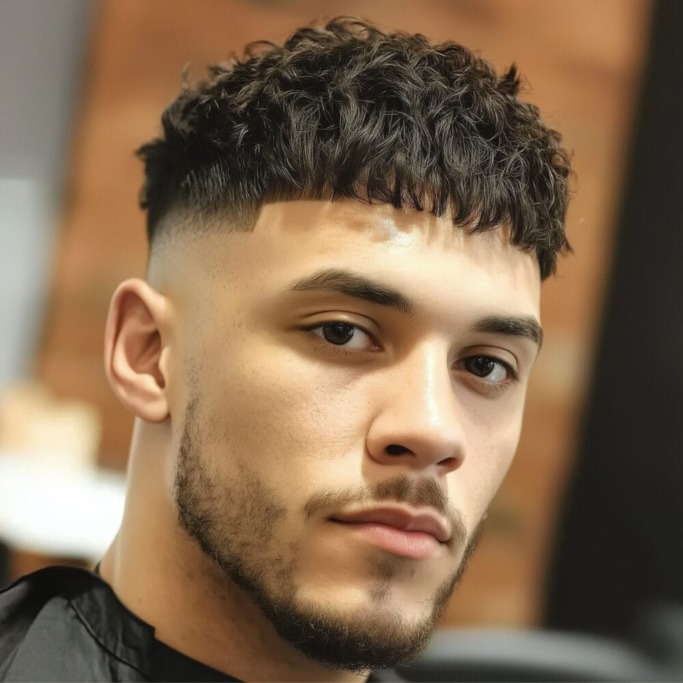 Caesar Cut vs French Crop: Which Style Suits You Best? 2 Caesar Cut Styles for Curly Hair Guys 38 Caesar Cut vs French Crop: Which Style Suits You Best?